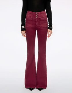 High Waisted Flared Jeans-GLENDA PLUS 5