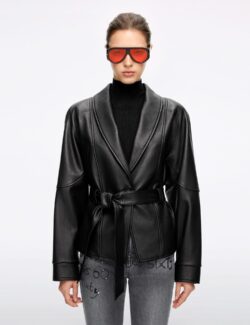 Belted Leather Jacket