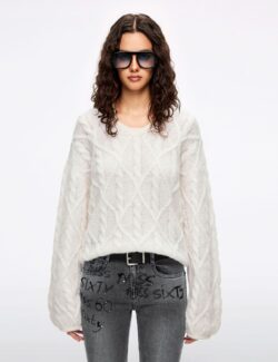 Mohair-Blend Knit Top