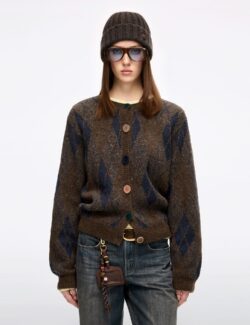 Alpaca-Blend Knit Cardigan