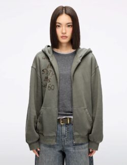 Hooded Sweatshirt Jacket