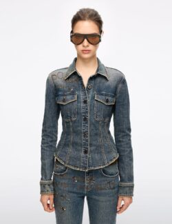 Rhinestone Denim Shirt